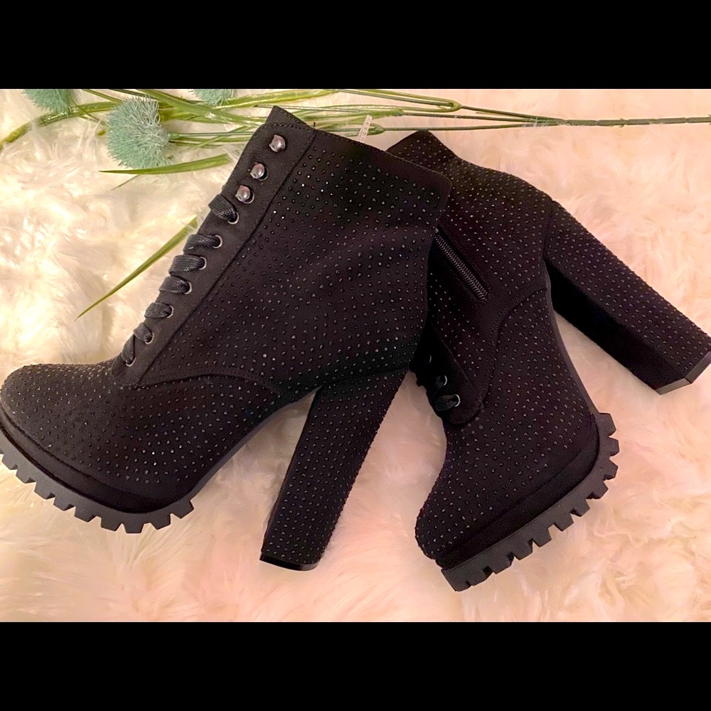 🔥Clearance🔥Ultra Glitz Black Rhinestone Booties